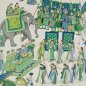 Preview: Kalinda Tapete von Manuel Canovas in Bleu de Prusse
