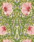Preview: Pimpernel Sap Green/Strawberry – Tapete von Morris & Co.
