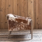 Preview: Sessel Rochebrune mit Kuhfell im Chalet-Stil