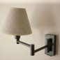 Preview: Wandlampe Milano in Antikbronze von Flamant, Detail Gelenkarm und Wandplatte