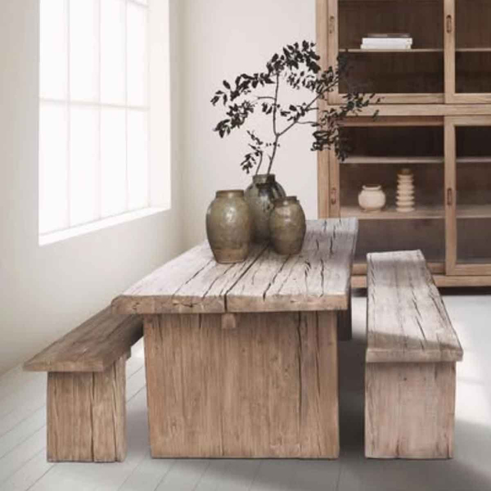 Esstisch Creque aus altem Ulmenholz