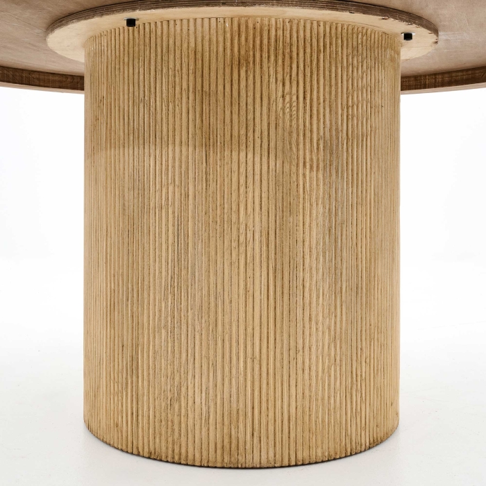 Runder Esstisch Tammy aus Ulmenholz von Flamant