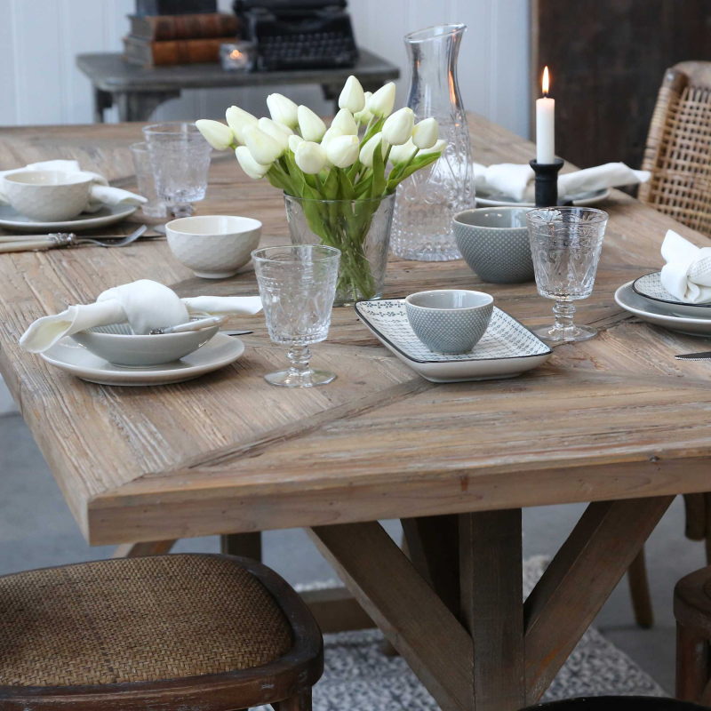 Französischer Esstisch aus recyceltem Holz - Länge 200 cm