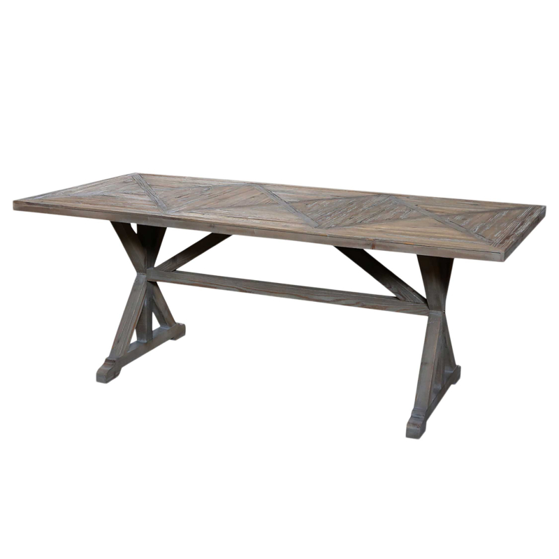 Französischer Esstisch aus recyceltem Holz - Länge 200 cm