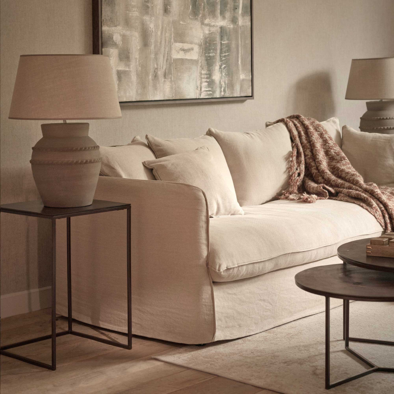 Sofa Hillary von Flamant in natural - 203 cm lang