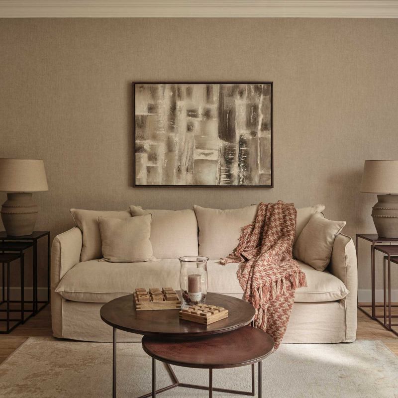 Preview: Sofa Hillary von Flamant in natural - 203 cm lang