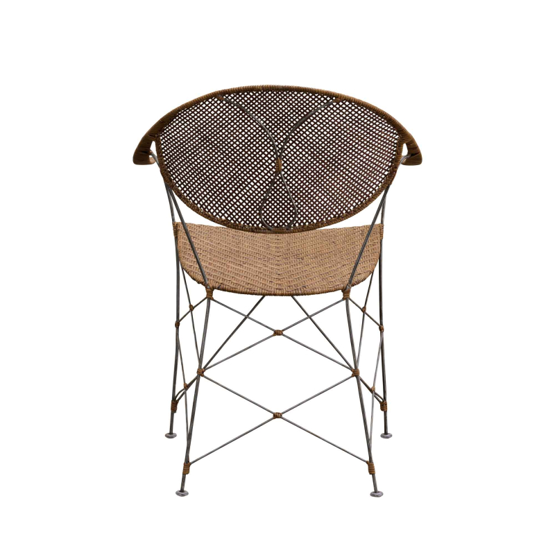 Funky – Esszimmerstuhl Eisen & Rattan