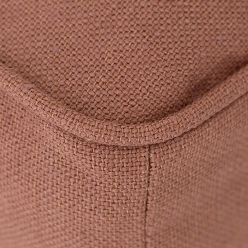 gepolsterter Hocker Genua mit Leinenhusse von Flamant