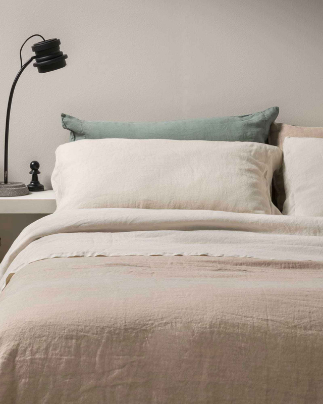 Preview: Italienisches Leinenlaken Offwhite – 250 × 290 cm, feines Manufakturleinen