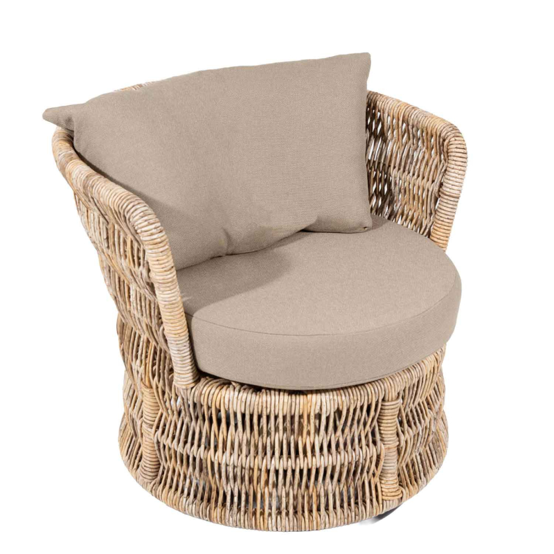 Preview: Drehbarer Gartensessel Jolene von Flamant - mit Kissen