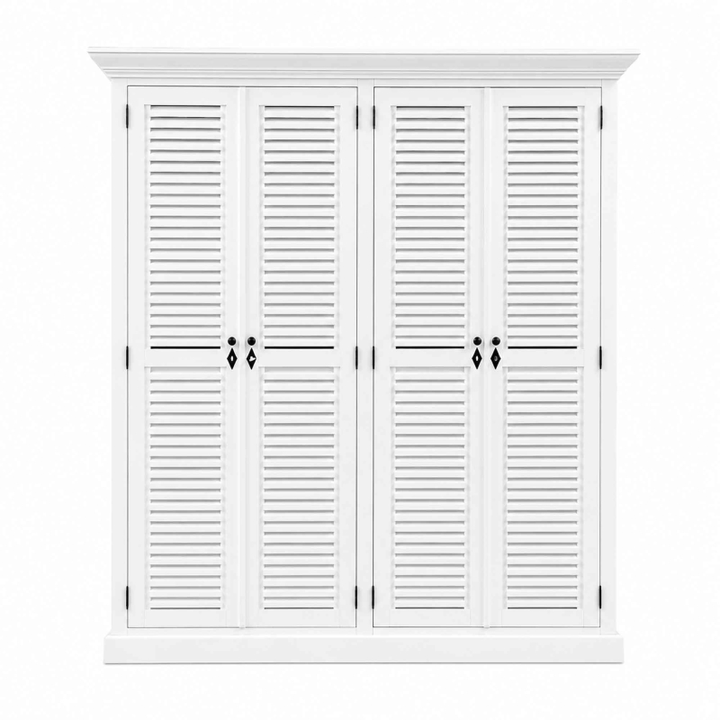 Preview: Shutterschrank Madeleine – Handgefertigt aus massiver Pinie