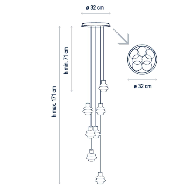 Preview: Kronleuchter Drop von Flamant