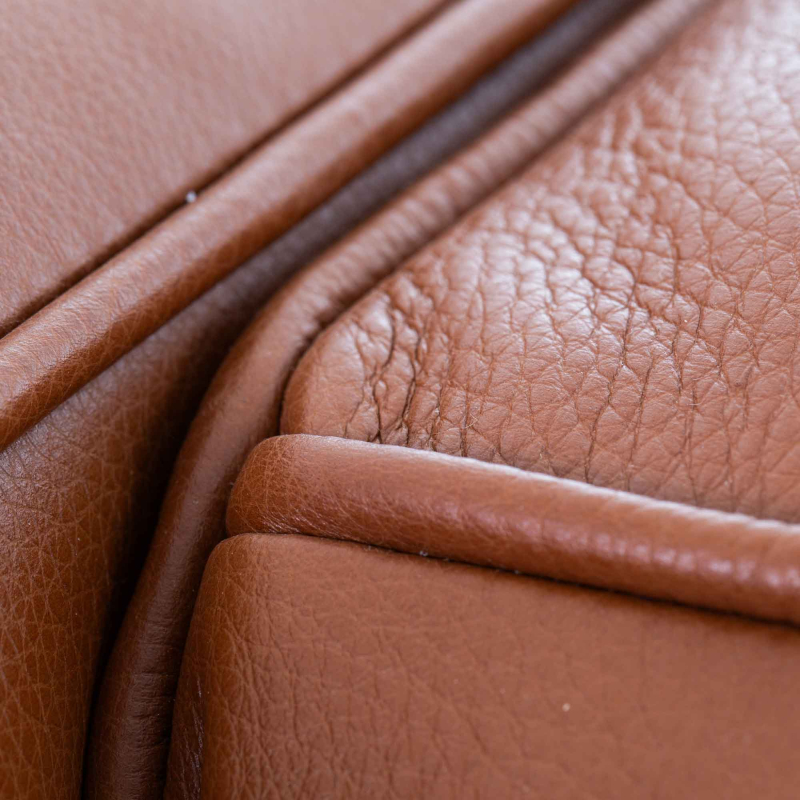 Bodine Ledersofa in cognac - 2-Sitzer - von Flamant
