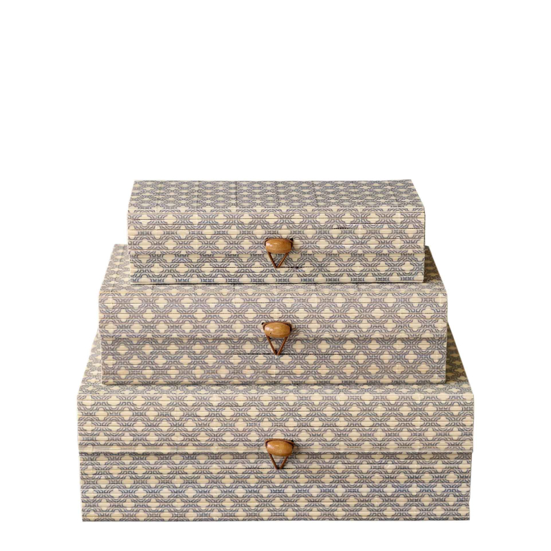 Lilly 3er Boxset aus Bambus in Opal/Natural - small