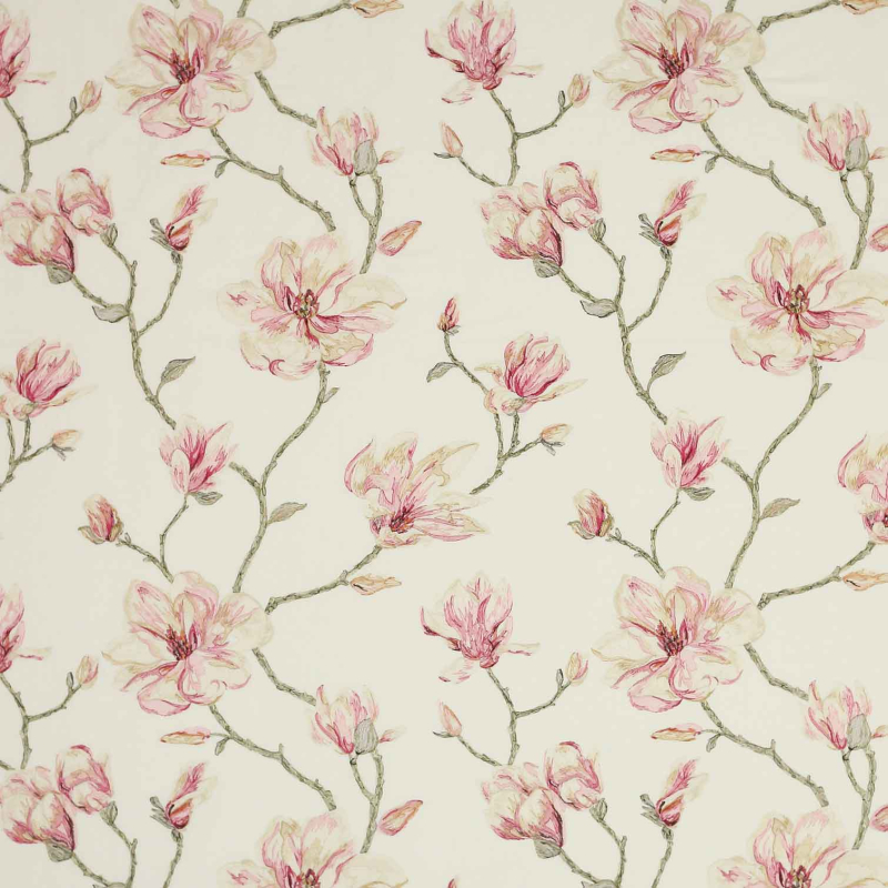 Preview: Lola Flower – Bestickter Leinenstoff von Jane Churchill