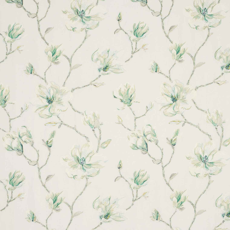 Preview: Lola Flower – Bestickter Leinenstoff von Jane Churchill