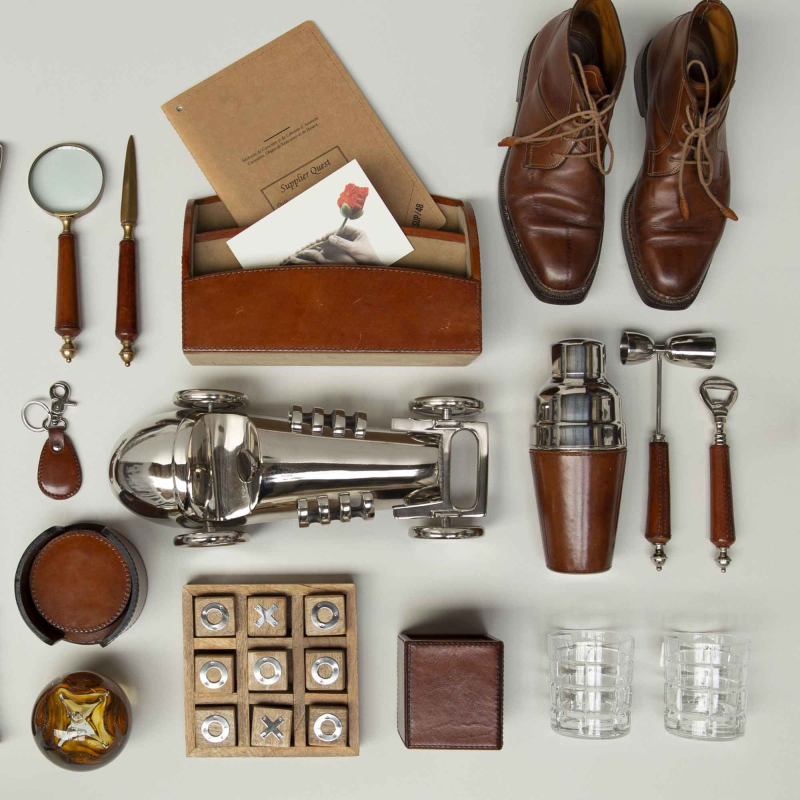 Preview: Manhattan Stiftebox aus Leder von Flamant