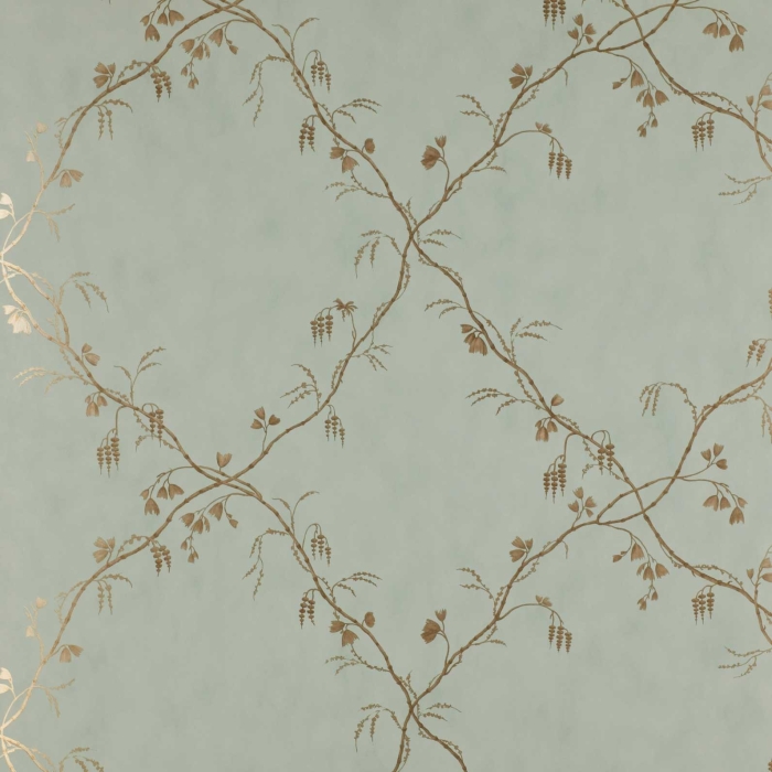 Roussillon Aqua Gold - Tapete von Colefax and Fowler