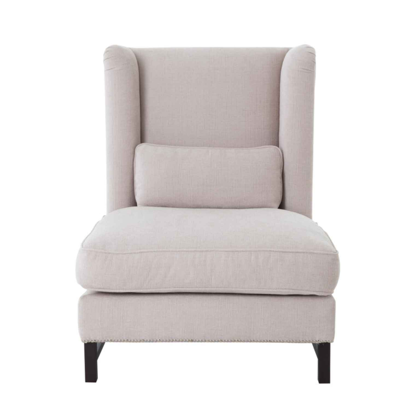 Preview: Sessel Monalisa festgepolstert in Leinen von Flamant