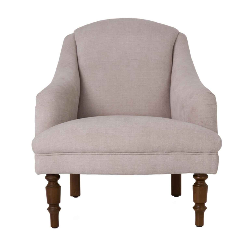 Preview: Sessel Rimini festgepolstert in Leinen von Flamant