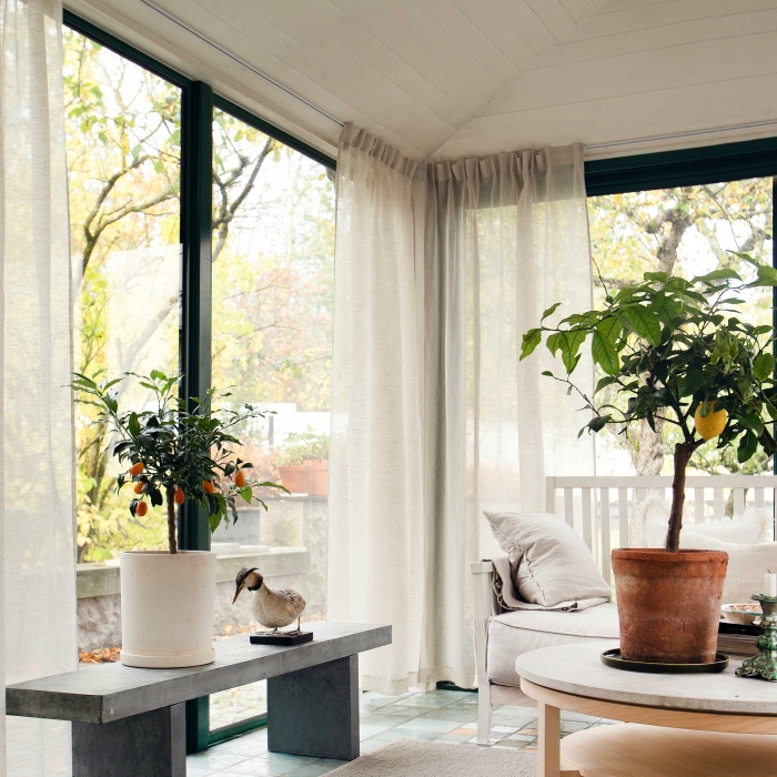 Skylight Leinen-Voile-Vorhang in oatmeal