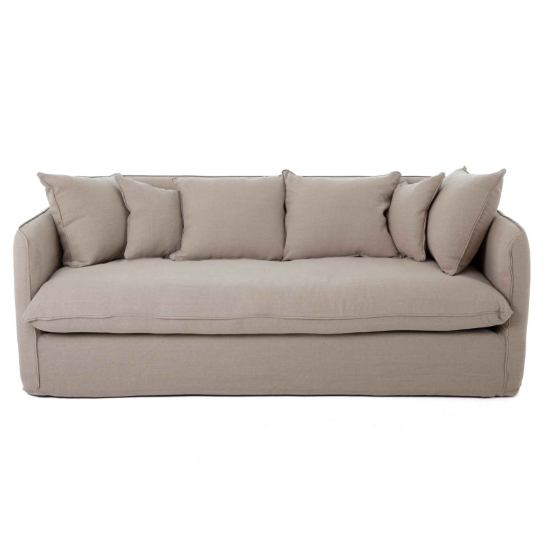 Sofa Hillary von Flamant in natural - 203 cm lang