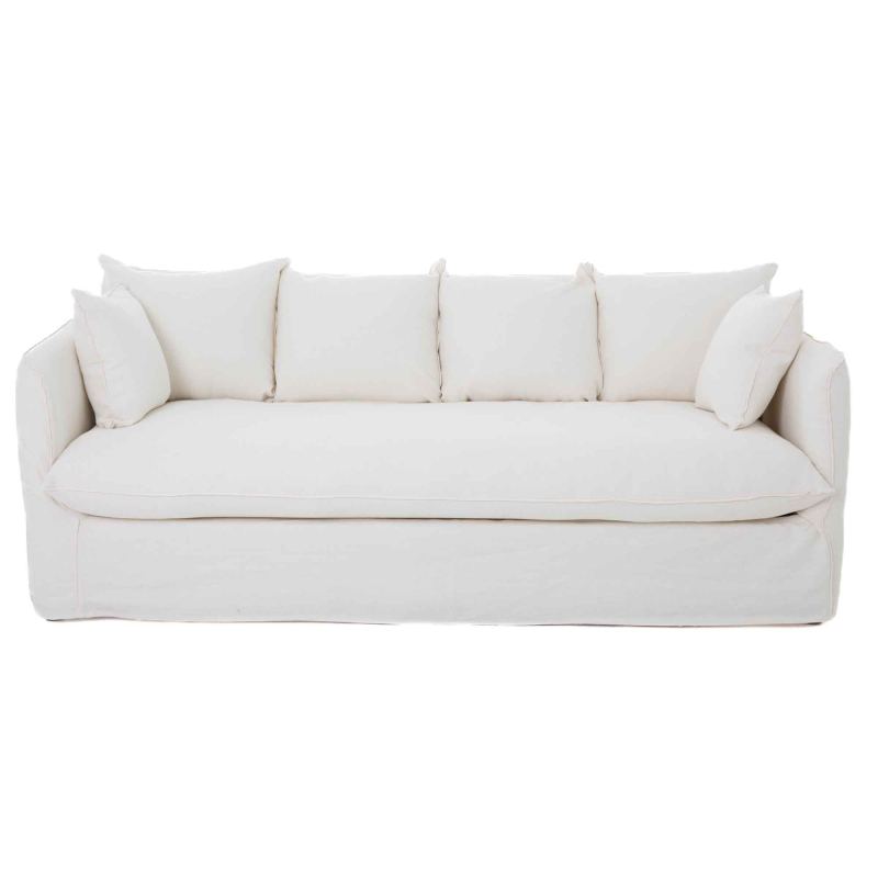 Preview: Sofa Hillary von Flamant in weiss - 203 cm lang