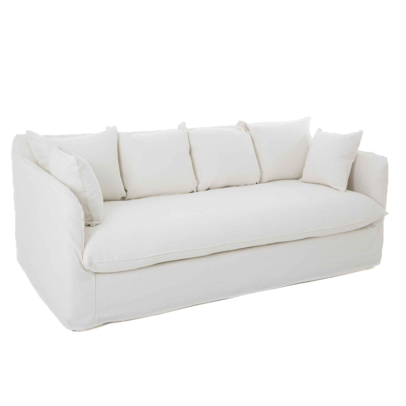 Preview: Sofa Hillary von Flamant in weiss - 203 cm lang
