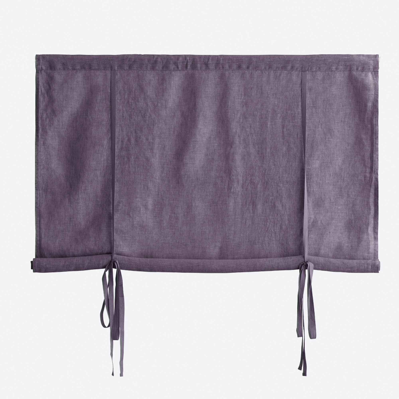 Preview: Sunshine Römisches Binderollo aus Leinen in Lavendel