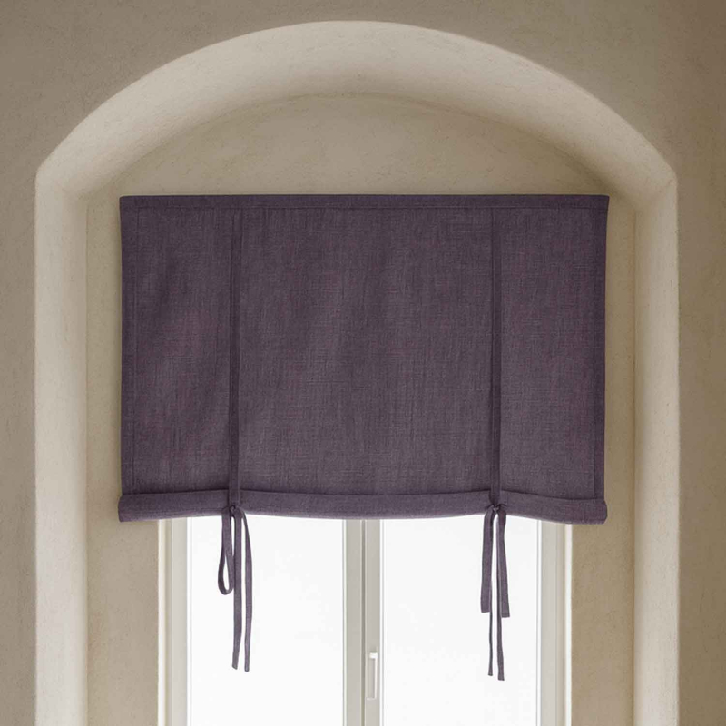 Sunshine Römisches Binderollo aus Leinen in Lavendel
