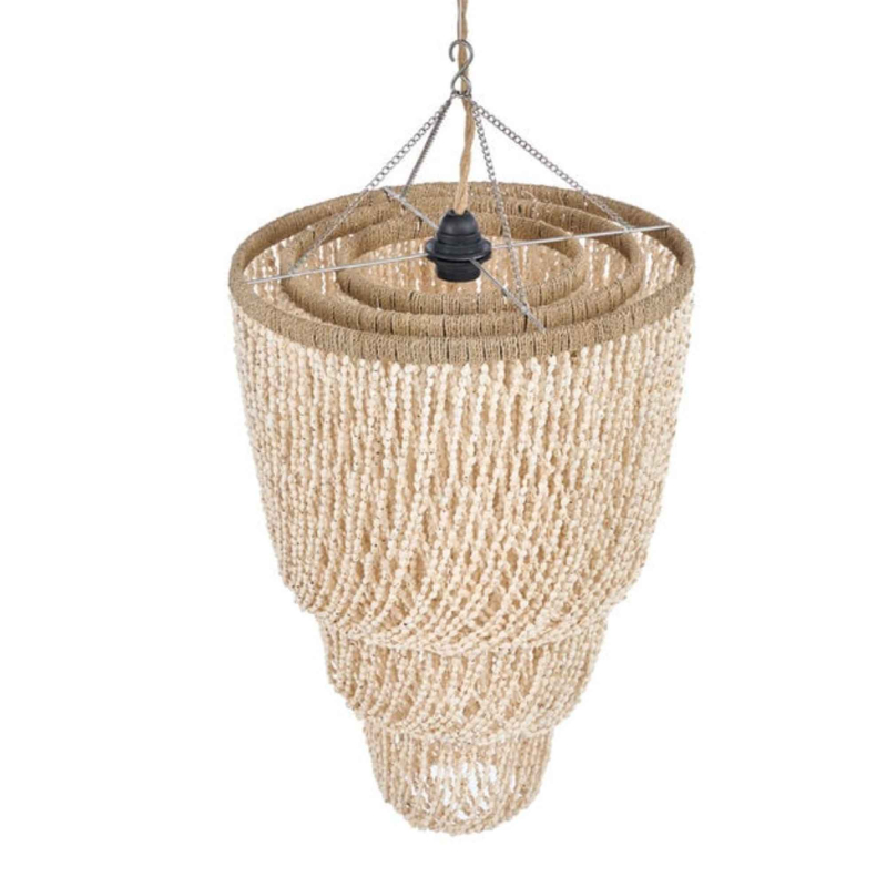 Preview: Lagoon Shell Kronleuchter – natürliche Eleganz im maritimen Lichtspiel