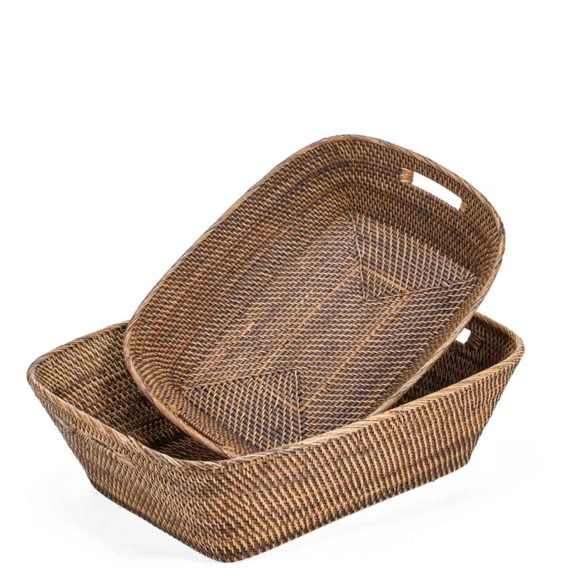 Hannah Laundry Basket aus robustem Togo-Rattan - 2 Größen