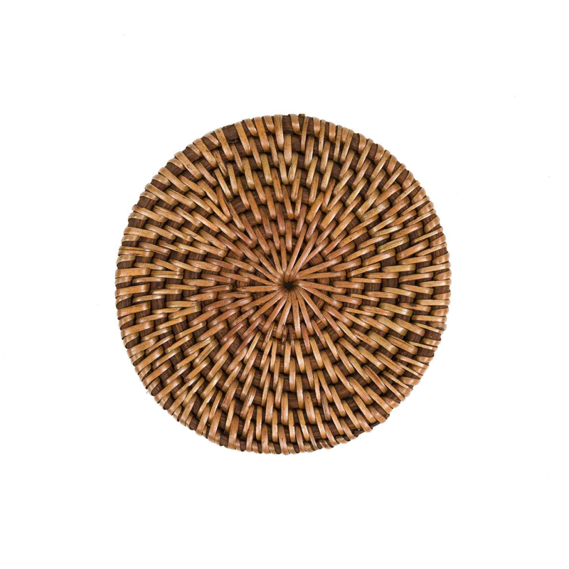 Togo Untersetzer für Glas — Rattan, rund, Ø 11 cm