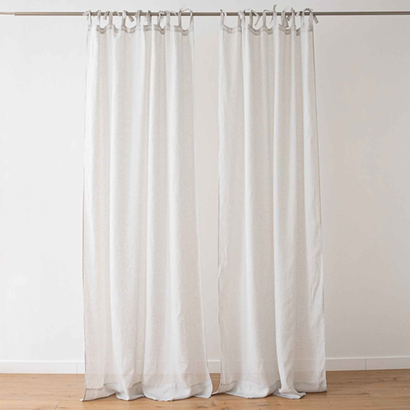 halbtransparenter Leinenvorhang aus feinem Garze-Leinen