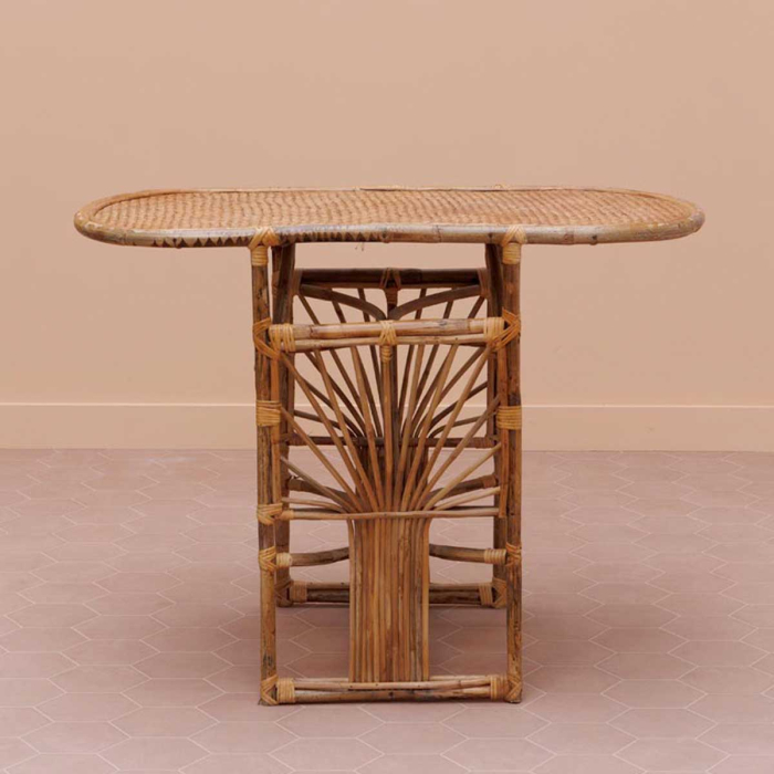 Trinidad Tischset mit 2 Stühlen aus Rattan