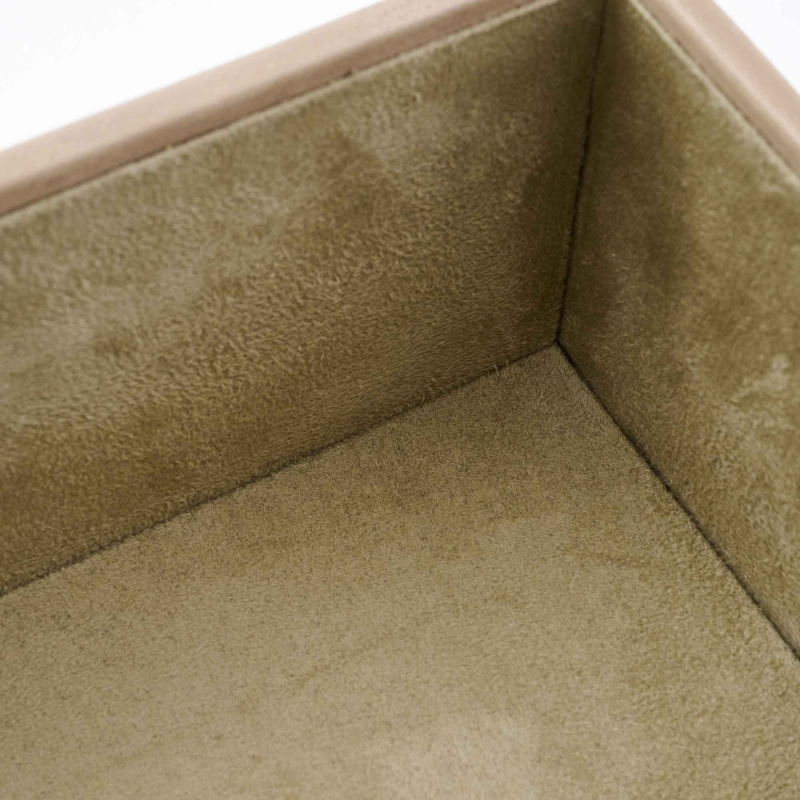 Preview: Flamant Tuscon Tissue Box – Glattleder, Beige-Taupe