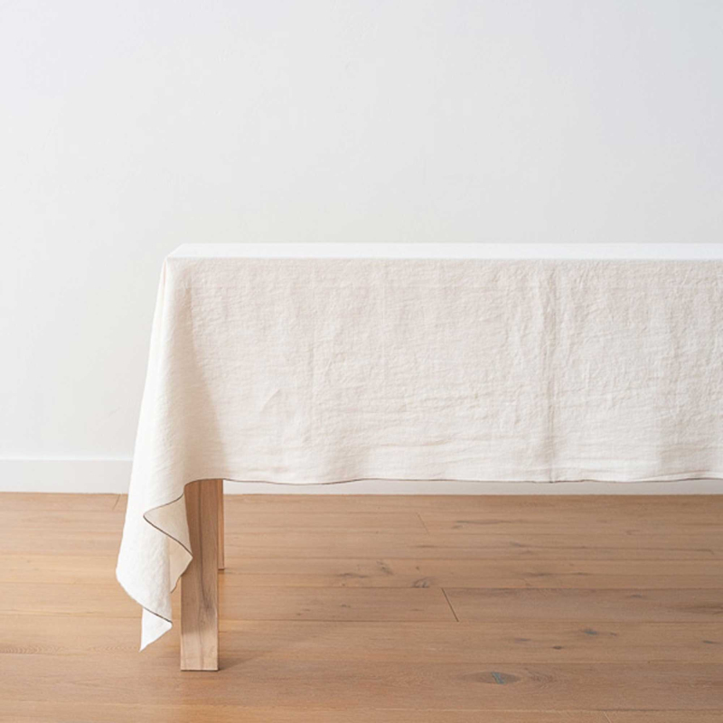 Preview: Venezia Leinentischdecke in offwhite - in vielen Maßen
