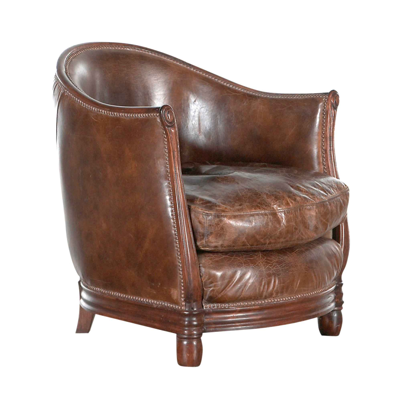 Melbury - Clubsessel aus Vintageleder von Flamant