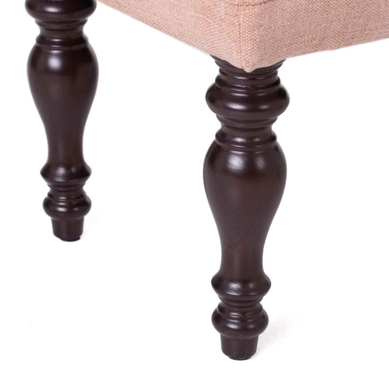 Bank Arezzo mit Knopfpolsterung in Leinen - Flamant