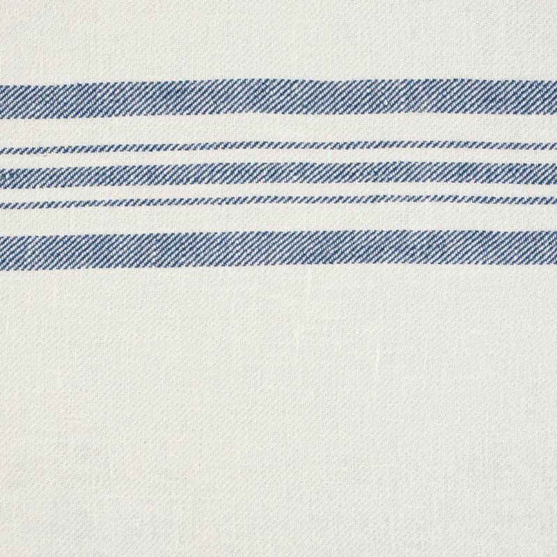Castellino Twill Barré Maché Elfenbein Streifen blau – Leinenstoff von C&C Milano