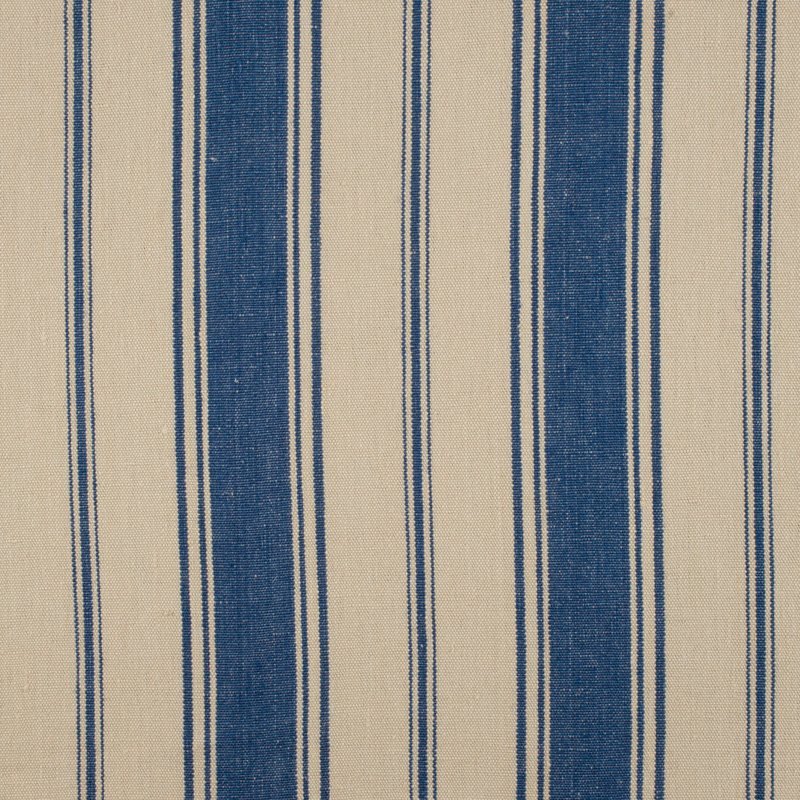 Preview: Cortina Stripe Elfenbein/Blau – Leinenstoff von C&C Milano