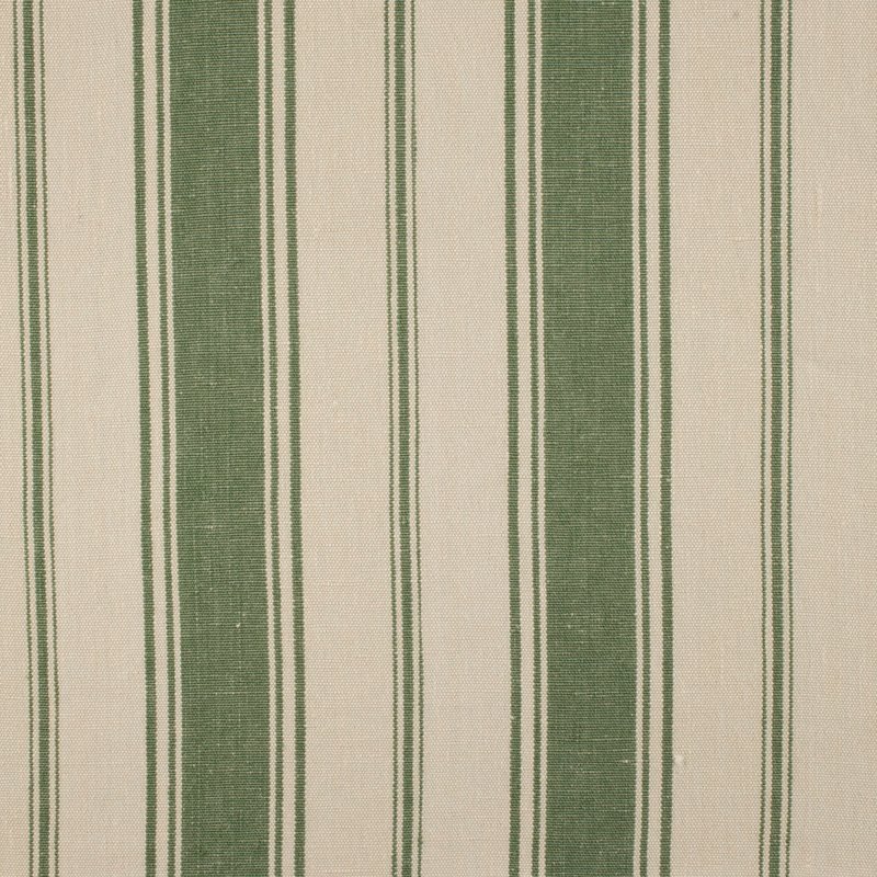 Cortina Stripe Elfenbein-grün – Leinenstoff von C&C Milano