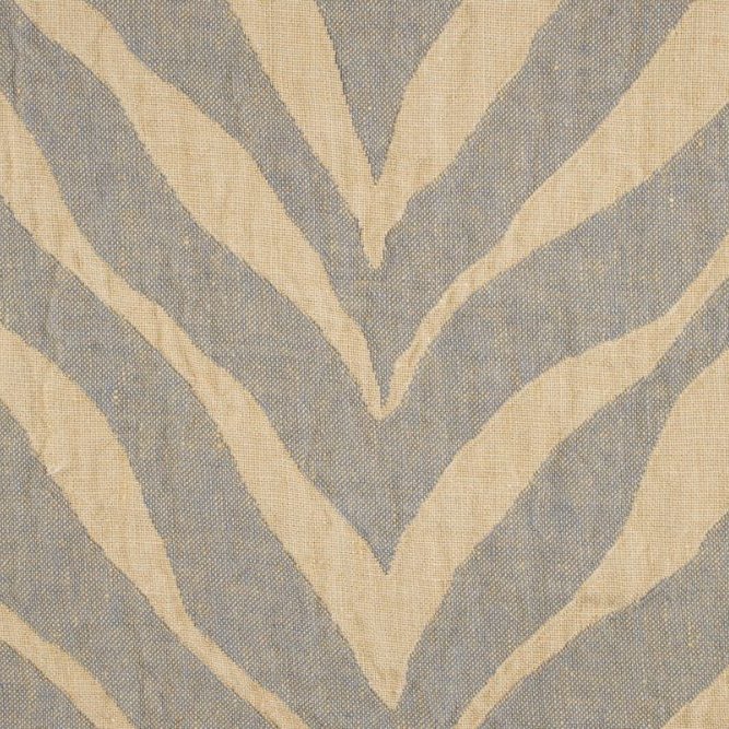 Preview: Pienza Okapi Sand/Kornblume – Leinenstoff von C&C Milano
