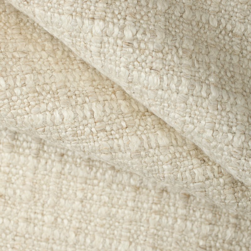 Preview: Sarapo Elfenbein/Natur drapiert – Leinenstoff von C&C Milano
