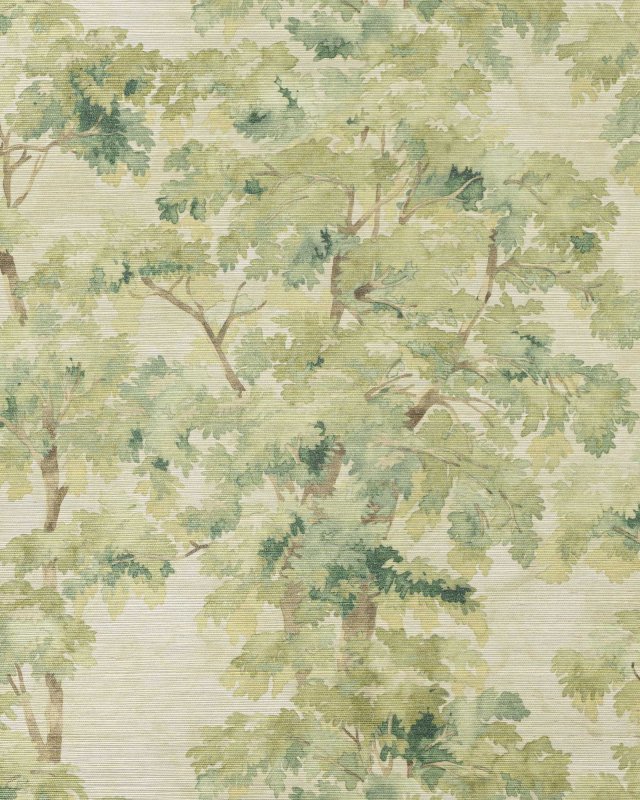 Preview: Arbour Sisal Olive Green – Tapete von Colefax and Fowler