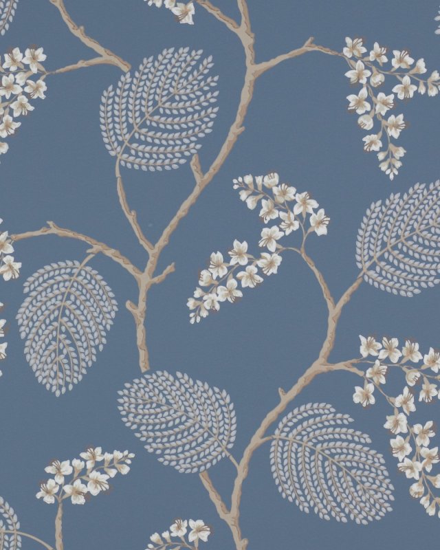 Preview: Atwood Navy – Tapete von Colefax and Fowler