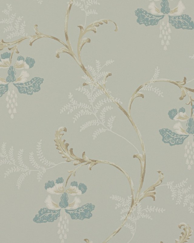 Preview: Bellflower Aqua – Tapete von Colefax and Fowler