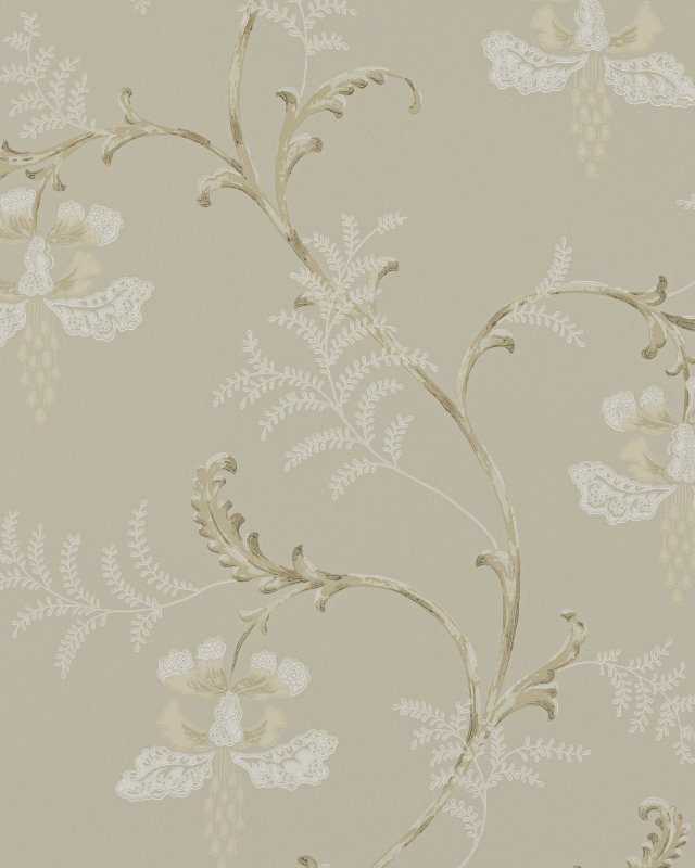 Preview: Bellflower Silver – Tapete von Colefax and Fowler