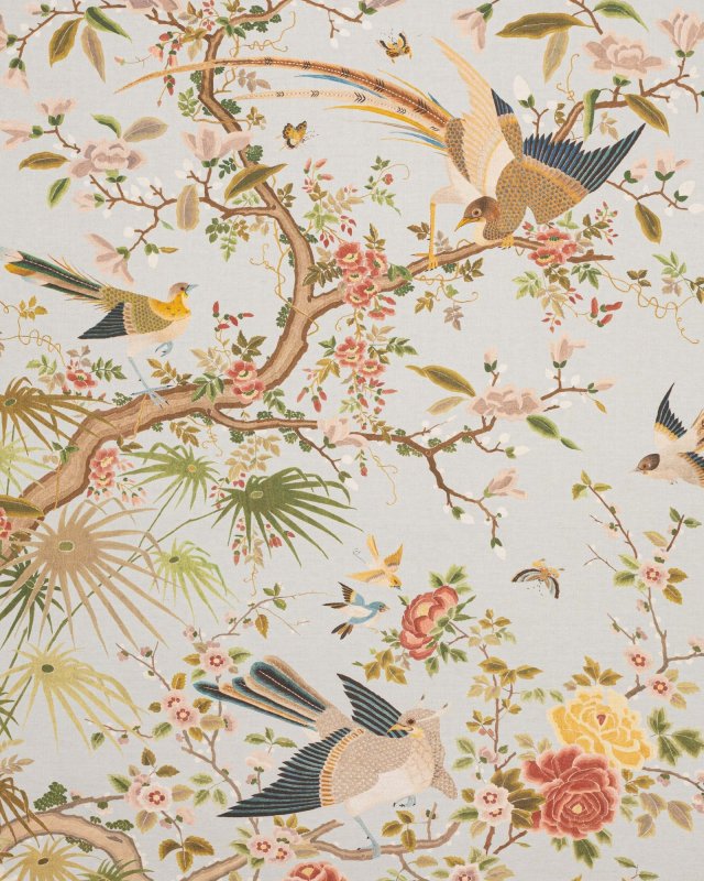 Preview: Belmont Aqua – Tapete von Colefax and Fowler
