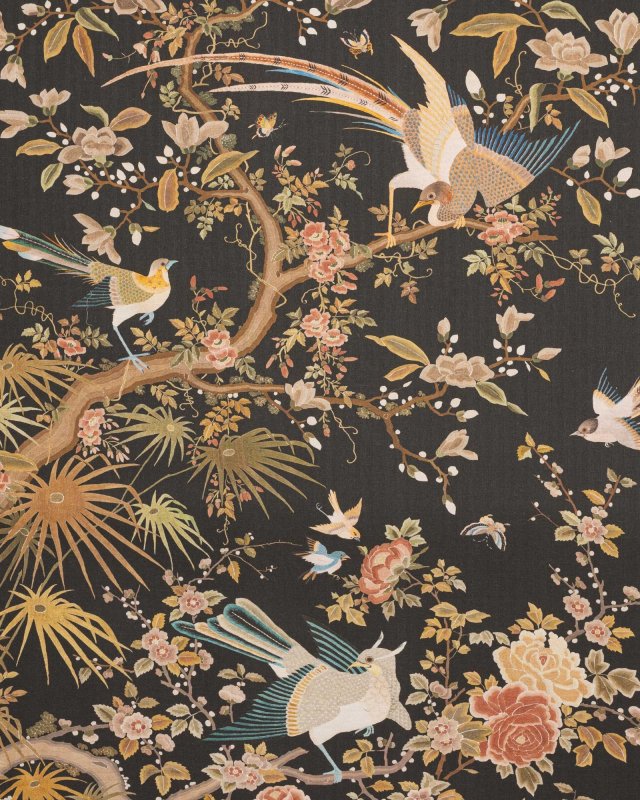 Preview: Belmont Black – Tapete von Colefax and Fowler